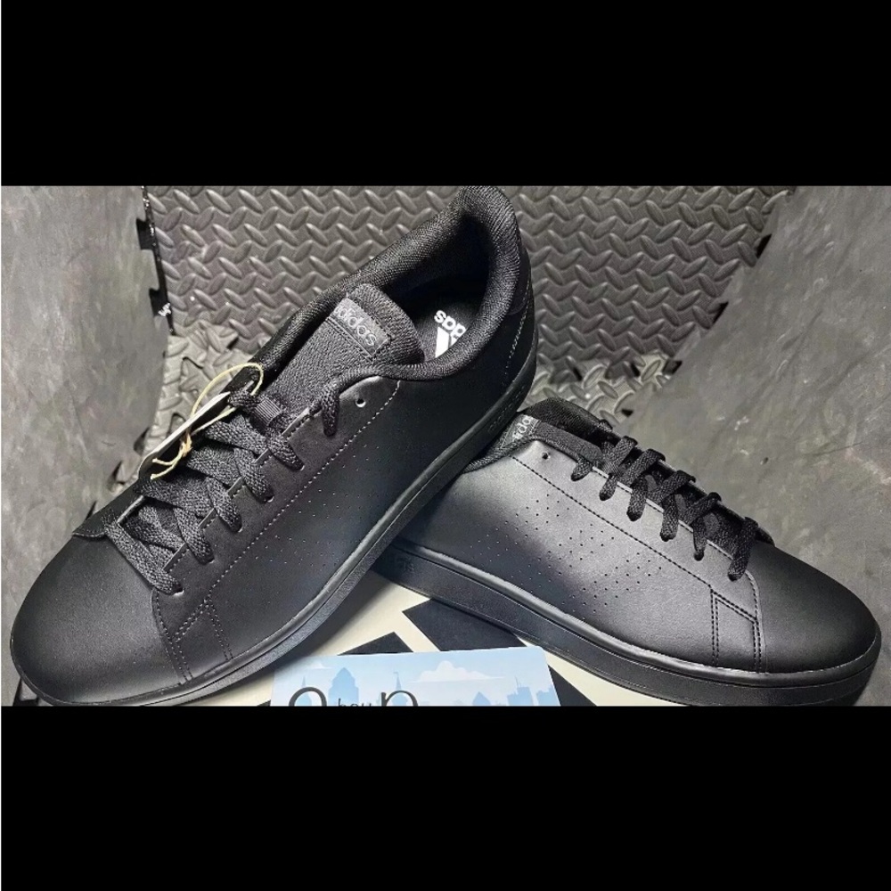 Adidas Advantage Base Triple Black Mens Shoes Athletic Sneakers GW9284 Multi Sz